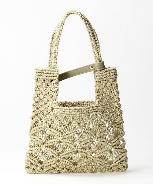 BEAUTY&YOUTH UNITED ARROWS（ビューティーアンドユースユナイテッドアローズ）の「BY ペーパークロシェミニトートバッグ -2WAY- о（トートバッグ・レディース・その他1/レッド・FREE）」の2枚目の写真