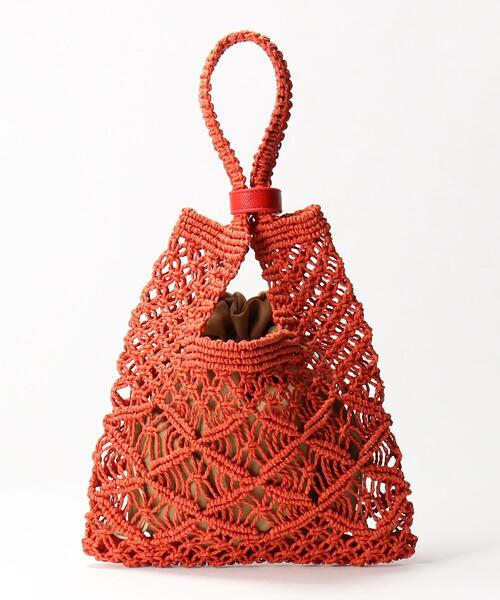 BEAUTY&YOUTH UNITED ARROWS（ビューティーアンドユースユナイテッドアローズ）の「BY ペーパークロシェミニトートバッグ -2WAY- о（トートバッグ・レディース・その他1/レッド・FREE）」の6枚目の写真