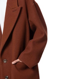 KAZUYUKI KUMAGAI ナッピングメルトンピークドラペルオーバーコート KAZUYUKI KUMAGAI ナッピングメルトンピークドラペルオーバーコート