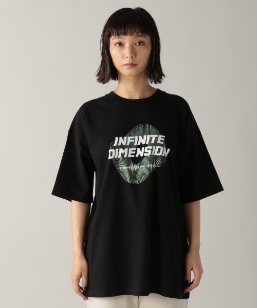 PBLIM（ページボーイリム）の「【PAGEBOYLIM】デジタルグラフィックTシャツ（Tシャツ/カットソー・レディース・ホワイト/ブラック・MEDIUM/X-LARGE）」の6枚目の写真