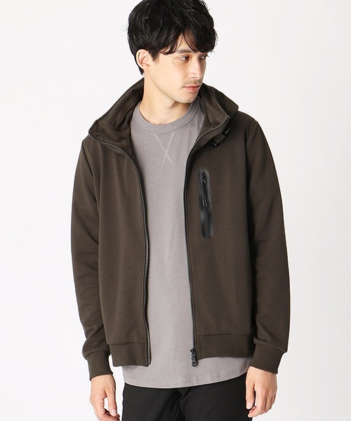 COMME CA ISM(コムサイズム)の「スタンド フードパーカ(パーカー・メンズ・ブラック/ベージュ/カーキ・MEDIUM/LARGE/X-LARGE)」の3枚目の写真