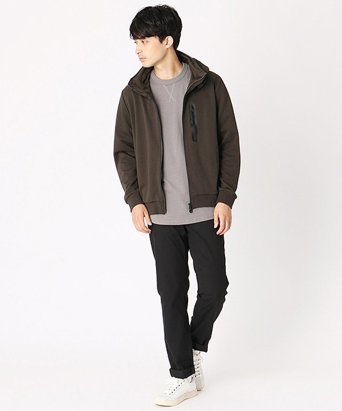 COMME CA ISM(コムサイズム)の「スタンド フードパーカ(パーカー・メンズ・ブラック/ベージュ/カーキ・MEDIUM/LARGE/X-LARGE)」の7枚目の写真