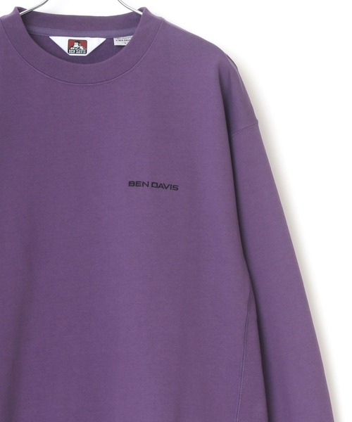 BEN DAVIS（ベンデイビス）の「BEN DAVIS/ベンデイビス ビッグシルエット ワンポイント ロゴ刺繍 スウェット トレーナー（スウェット・メンズ・ホワイト/ブラック/ベージュ/パープル/オレンジ/グリーン系その他/ピンク系その他・S/M/L/XL）」の6枚目の写真