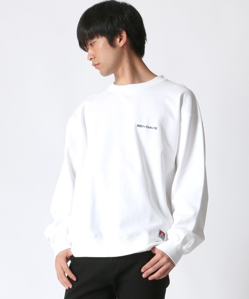 BEN DAVIS（ベンデイビス）の「BEN DAVIS/ベンデイビス ビッグシルエット ワンポイント ロゴ刺繍 スウェット トレーナー（スウェット・メンズ・ホワイト/ブラック/ベージュ/パープル/オレンジ/グリーン系その他/ピンク系その他・S/M/L/XL）」の22枚目の写真