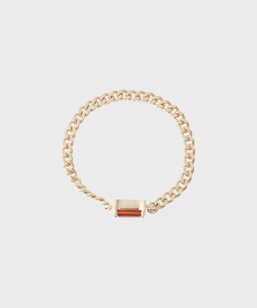 COCOSHNIK(ココシュニック)の「K10カラーストーン(ガーネット)キヘイチェーンリング(リング・レディース・ホワイト系1・10号/13号/16号)」の4枚目の写真