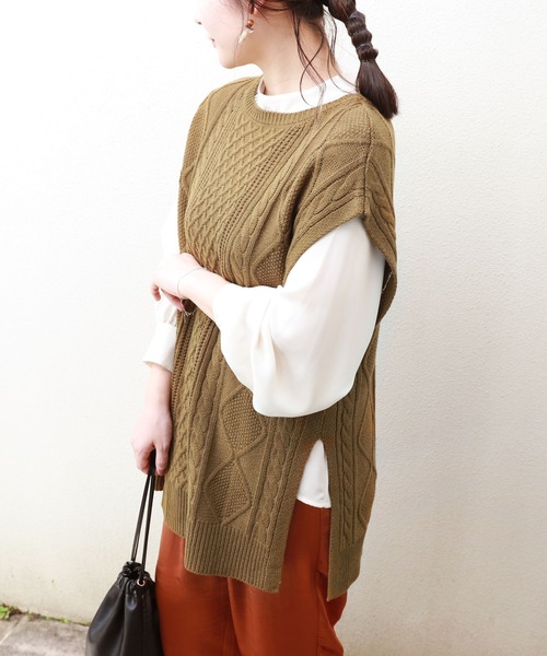 ケーブル編みアランニットベスト ニット セーター And Me アンドミー のファッション通販 Zozotown