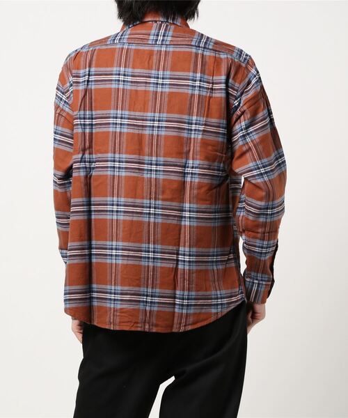 BACK NUMBER（バックナンバー）の「【BACK NUMBER】ネルレギュラーチェック（シャツ/ブラウス・メンズ・ライトブラウン/オレンジ・L/S/M/XL）」の4枚目の写真