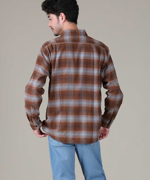 BACK NUMBER（バックナンバー）の「【BACK NUMBER】ネルレギュラーチェック（シャツ/ブラウス・メンズ・ライトブラウン/オレンジ・L/S/M/XL）」の7枚目の写真
