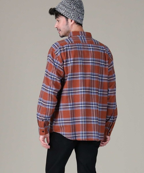 BACK NUMBER（バックナンバー）の「【BACK NUMBER】ネルレギュラーチェック（シャツ/ブラウス・メンズ・ライトブラウン/オレンジ・L/S/M/XL）」の13枚目の写真