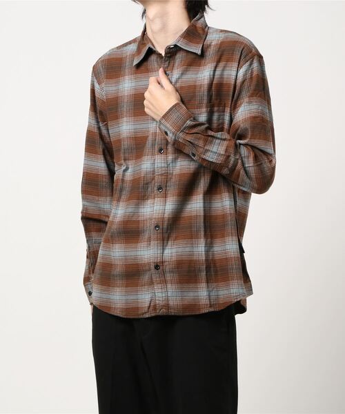 BACK NUMBER（バックナンバー）の「【BACK NUMBER】ネルレギュラーチェック（シャツ/ブラウス・メンズ・ライトブラウン/オレンジ・L/S/M/XL）」の10枚目の写真