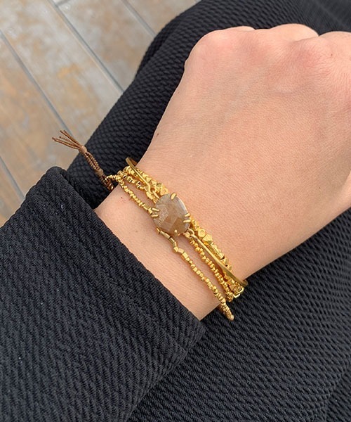 CHAN LUU チャンルー ナゲット 2連ラップブレスレット メンズ レディース ブランド おしゃれ ペア 30代 40代 50代 BSM-1667 チャンルー ナゲット × レザー 5連ラップ ブレスレット