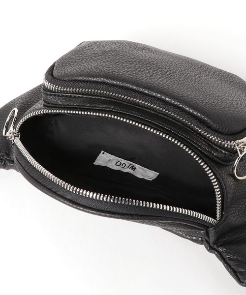 WEGO（ウィゴー）の「WEGO/フェイクレザーウエストバッグ（ショルダーバッグ・メンズ・グレー/ブラック・FREE）」の4枚目の写真
