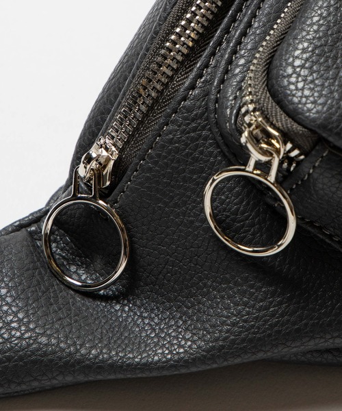 WEGO（ウィゴー）の「WEGO/フェイクレザーウエストバッグ（ショルダーバッグ・メンズ・グレー/ブラック・FREE）」の7枚目の写真