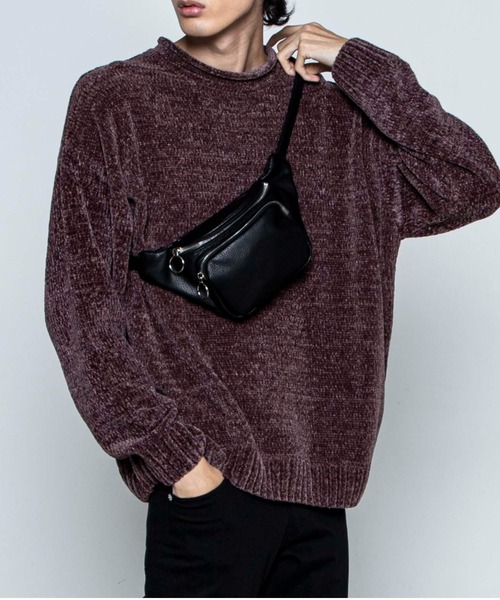 WEGO（ウィゴー）の「WEGO/フェイクレザーウエストバッグ（ショルダーバッグ・メンズ・グレー/ブラック・FREE）」の16枚目の写真