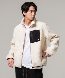 KANGOL（カンゴール）の「KANGOL ロゴ刺繍入りハイネックジップアップボアジャケット / 23031-901-21（ブルゾン・レディース）」