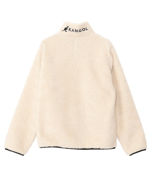 KANGOL（カンゴール）の「『KANGOL/カンゴール』ロゴ刺繍入りハイネックジップアップボアジャケット（ブルゾン・メンズ・ブラック/ダークオリーブ/ホワイト/その他/ベージュ/その他2/ベージュ系1/ホワイト系1/ブラック系1/モカ/ライトパープル/ダークグリーン系1/その他1/その他3・XL/M/L）」の16枚目の写真