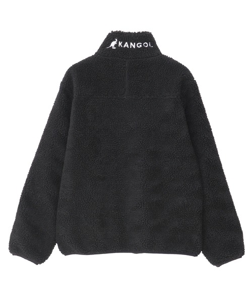 KANGOL（カンゴール）の「『KANGOL/カンゴール』ロゴ刺繍入りハイネックジップアップボアジャケット（ブルゾン・メンズ・ブラック/ダークオリーブ/ホワイト/その他/ベージュ/その他2/ベージュ系1/ホワイト系1/ブラック系1/モカ/ライトパープル/ダークグリーン系1/その他1/その他3・XL/M/L）」の18枚目の写真