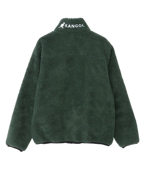 KANGOL（カンゴール）の「『KANGOL/カンゴール』ロゴ刺繍入りハイネックジップアップボアジャケット（ブルゾン・メンズ・ブラック/ダークオリーブ/ホワイト/その他/ベージュ/その他2/ベージュ系1/ホワイト系1/ブラック系1/モカ/ライトパープル/ダークグリーン系1/その他1/その他3・XL/M/L）」の22枚目の写真
