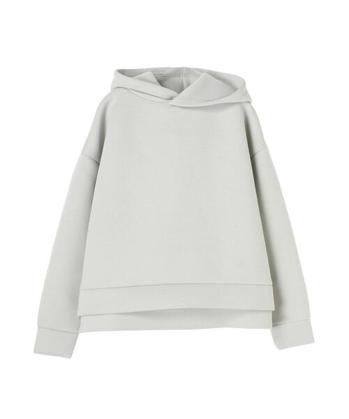 earth music&ecology（アースミュージックアンドエコロジー）の「きれいめフード付きパーカー　＊（パーカー・レディース・ベージュ/サックスブルー/アイボリー/モカ・FREE）」の6枚目の写真