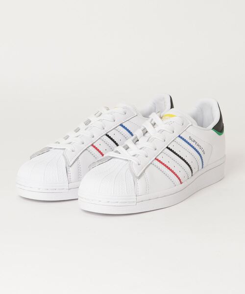 adidas(アディダス)の「adidas アディダス SUPERSTAR FWHT/FWHT/CBLK(スニーカー・メンズ・ホワイト系その他・28.0cm/29.5cm/27.0cm/23.0cm/24.0cm/29.0cm/22.5cm/25.5cm/25.0cm/26.0cm/28.5cm/30.0cm/31cm/23.5cm/26.5cm/27.5cm/24.5cm)」の1枚目の写真