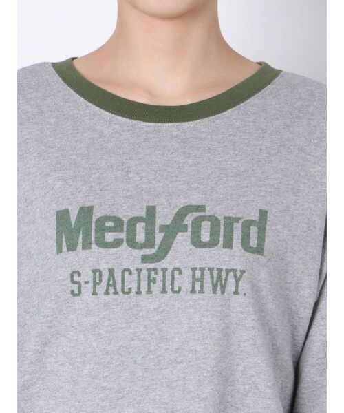 Ungrid（アングリッド）の「リンガーロゴ七分袖Tee（Tシャツ/カットソー・レディース・グレー/オフホワイト/ブルー・FREE）」の21枚目の写真