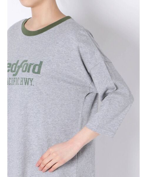 Ungrid（アングリッド）の「リンガーロゴ七分袖Tee（Tシャツ/カットソー・レディース・グレー/オフホワイト/ブルー・FREE）」の22枚目の写真