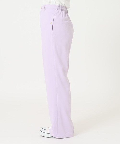 SLOBE citron.（スローブシトロン）の「SLOBE citron. ワイドフレアーカラーパンツ【手洗い可能】◆（その他パンツ・レディース・パープル/グリーン・38/36）」の20枚目の写真