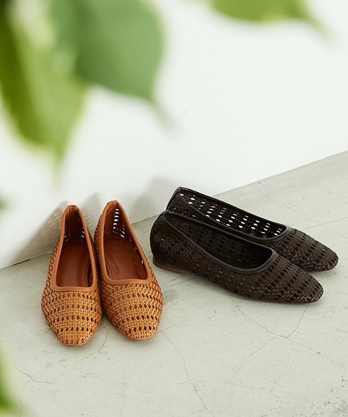 COMME CA ISM（コムサイズム）の「メッシュ　フラット　パンプス（パンプス・レディース・ダークブラウン/キャメル・23.5cm/24.5cm）」の9枚目の写真