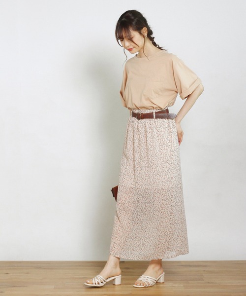 Crisp（クリスプ）の「ルーズポケットTシャツ（Tシャツ/カットソー・レディース・ベージュ/ブラック/カーキ/アイボリー・FREE）」の11枚目の写真