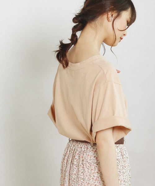 Crisp（クリスプ）の「ルーズポケットTシャツ（Tシャツ/カットソー・レディース・ベージュ/ブラック/カーキ/アイボリー・FREE）」の13枚目の写真
