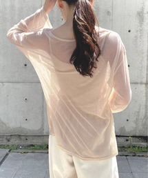 Meli rich | シアー杢リブニットキャミセット(Tシャツ/カットソー)