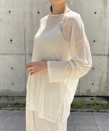 Meli rich | シアー杢リブニットキャミセット(Tシャツ/カットソー)