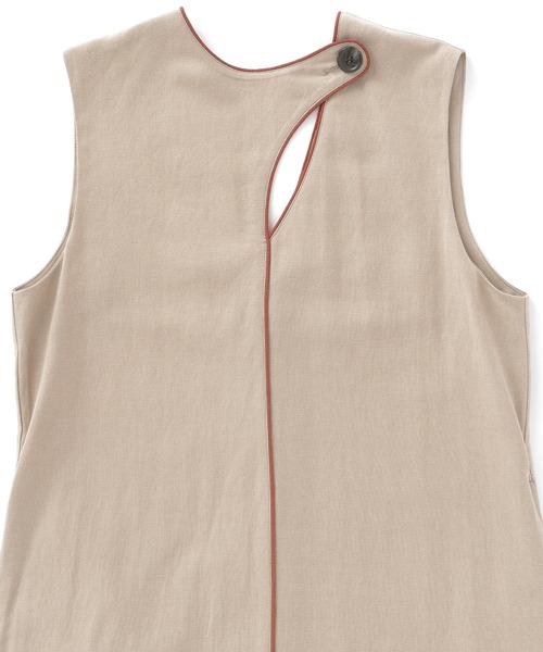 EMMA（EMMA CLOTHES）（エマ）の「【EMMA】リネン混パイピングノースリーブワンピース（ワンピース・レディース・ベージュ/ネイビー・FREE）」の18枚目の写真