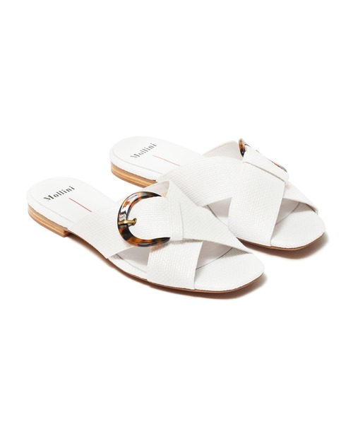 Mollini(モリーニ)の「Mollini AYSORY-MO (モリーニ )(サンダル・レディース・ホワイト/ナチュラル・38/37)」の3枚目の写真