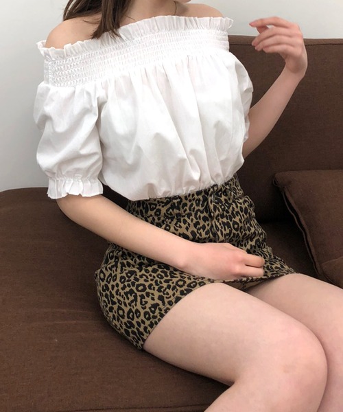 SPIGA（スピーガ）の「ヒョウ柄インナーPSK（スカート・レディース・グレー/キャメル・SMALL/MEDIUM）」の5枚目の写真