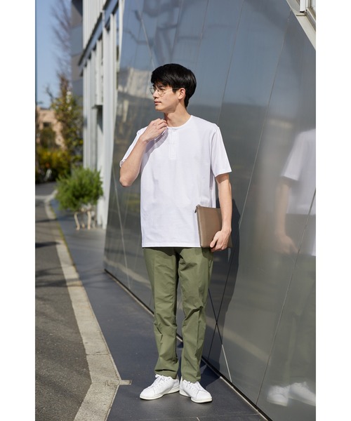 NAVY(ネイビー)の「マジかる ヘンリーネック半袖Tシャツ(Tシャツ/カットソー・メンズ・ホワイト/ベージュ/ブラック・M/L/XL)」の19枚目の写真