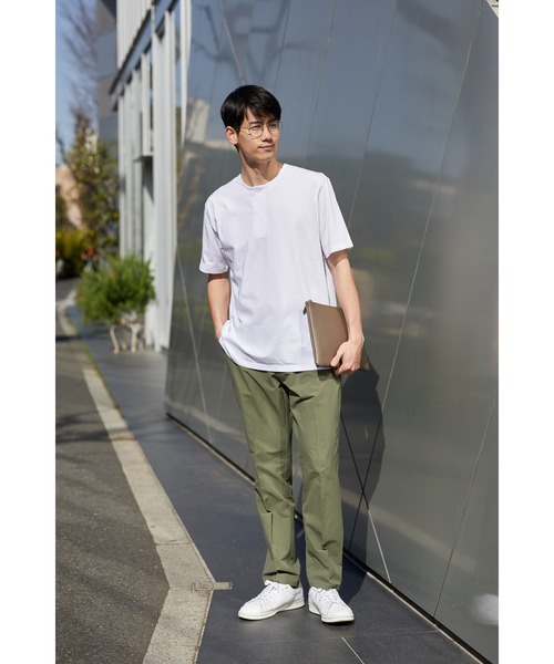 NAVY(ネイビー)の「マジかる ヘンリーネック半袖Tシャツ(Tシャツ/カットソー・メンズ・ホワイト/ベージュ/ブラック・M/L/XL)」の12枚目の写真