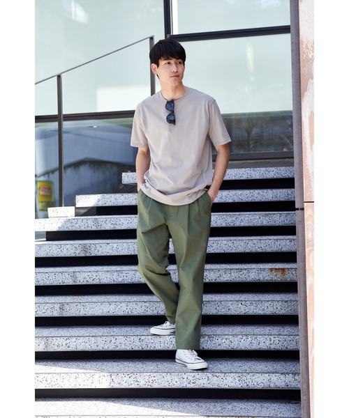 NAVY(ネイビー)の「マジかる ヘンリーネック半袖Tシャツ(Tシャツ/カットソー・メンズ・ホワイト/ベージュ/ブラック・M/L/XL)」の18枚目の写真