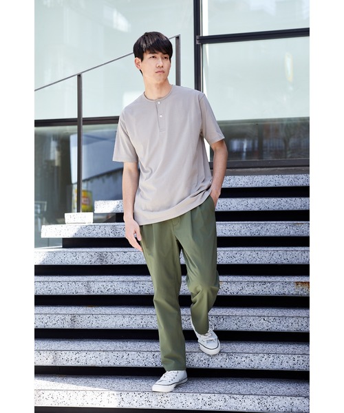 NAVY(ネイビー)の「マジかる ヘンリーネック半袖Tシャツ(Tシャツ/カットソー・メンズ・ホワイト/ベージュ/ブラック・M/L/XL)」の4枚目の写真