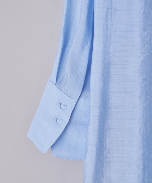 CIAOPANIC(チャオパニック)の「シアーバンドカラーシャツ(シャツ/ブラウス・レディース・グリーン/サックスブルー/イエロー・FREE)」の8枚目の写真