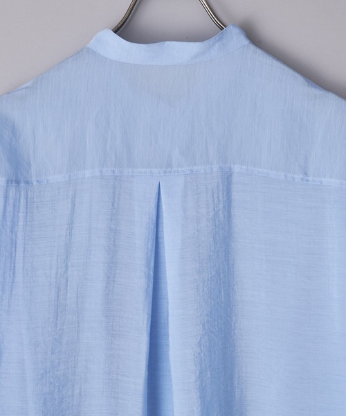 CIAOPANIC(チャオパニック)の「シアーバンドカラーシャツ(シャツ/ブラウス・レディース・グリーン/サックスブルー/イエロー・FREE)」の10枚目の写真