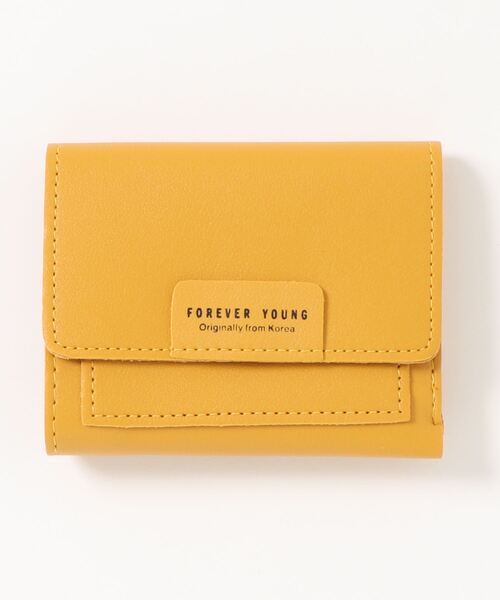 Burner（バーナー）の「【OKUOKU　0909】韓国風 三つ折り ミニウォレット（FOREVER YOUNG）（財布・レディース・ブルー/レッド/ピンク/ブラック/イエロー/ブラウン・FREE）」の13枚目の写真