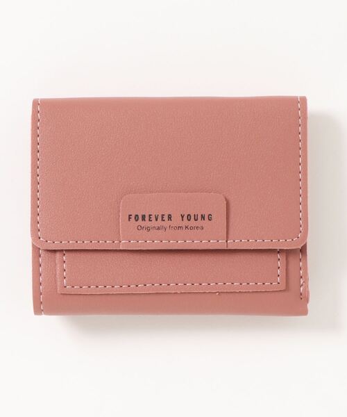 Burner（バーナー）の「【OKUOKU　0909】韓国風 三つ折り ミニウォレット（FOREVER YOUNG）（財布・レディース・ブルー/レッド/ピンク/ブラック/イエロー/ブラウン・FREE）」の12枚目の写真