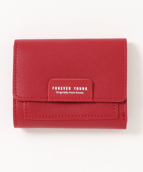 Burner（バーナー）の「【OKUOKU　0909】韓国風 三つ折り ミニウォレット（FOREVER YOUNG）（財布・レディース・ブルー/レッド/ピンク/ブラック/イエロー/ブラウン・FREE）」の11枚目の写真