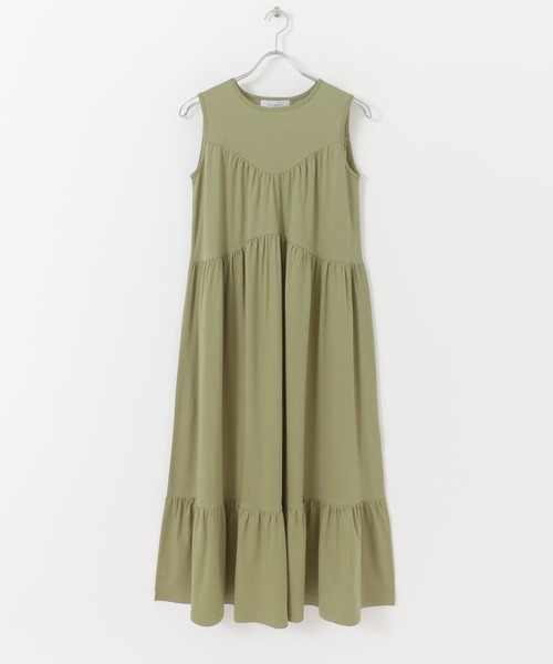 UR Lab.（アーバンリサーチラボ）の「ティアードマキシワンピース（ワンピース・レディース・ブルー/ライトカーキ/ベージュ・FREE）」の7枚目の写真