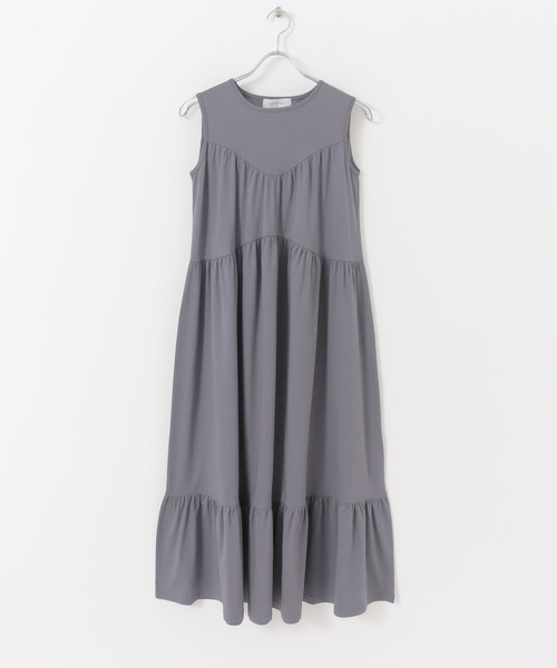 UR Lab.（アーバンリサーチラボ）の「ティアードマキシワンピース（ワンピース・レディース・ブルー/ライトカーキ/ベージュ・FREE）」の8枚目の写真