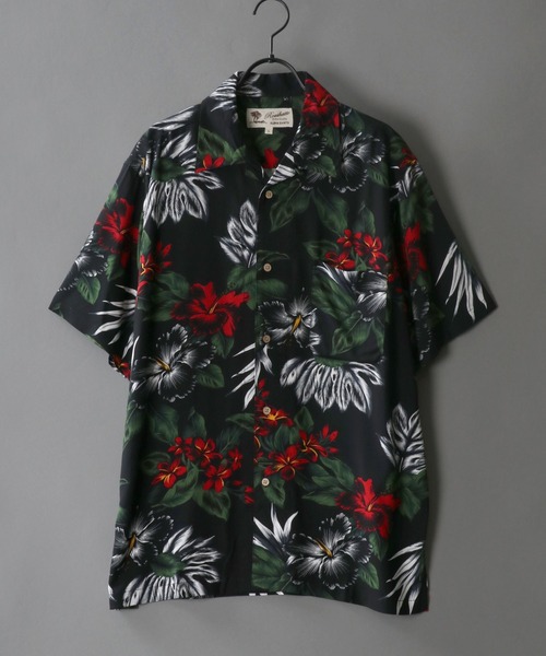 SITRY（シトリー）の「レーヨン 総柄 オープンカラー アロハシャツ（シャツ/ブラウス・メンズ・ブルー系その他2/ブラック系その他5/ブラック系その他4/ブルー系その他3/ブルー系その他4/グリーン系その他3/ブルー系その他6/ベージュ系その他3/ブルー系その他5/ベージュ系その他2/グリーン系その他2/ホワイト系その他/ブラック系その他/グレー系その他/グリーン系その他/ブルー系その他/イエロー系その他/ピンク系その他/オレンジ系その他/ホワイト系その他2/ブラック系その他2/ホワイト系その他3/ブラック系その他3・L/S/M/LL）」の5枚目の写真
