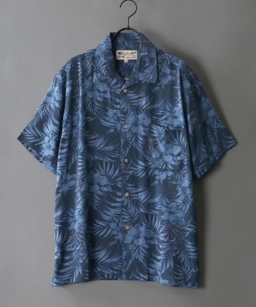 SITRY（シトリー）の「レーヨン 総柄 オープンカラー アロハシャツ（シャツ/ブラウス・メンズ・ブルー系その他2/ブラック系その他5/ブラック系その他4/ブルー系その他3/ブルー系その他4/グリーン系その他3/ブルー系その他6/ベージュ系その他3/ブルー系その他5/ベージュ系その他2/グリーン系その他2/ホワイト系その他/ブラック系その他/グレー系その他/グリーン系その他/ブルー系その他/イエロー系その他/ピンク系その他/オレンジ系その他/ホワイト系その他2/ブラック系その他2/ホワイト系その他3/ブラック系その他3・L/S/M/LL）」の17枚目の写真