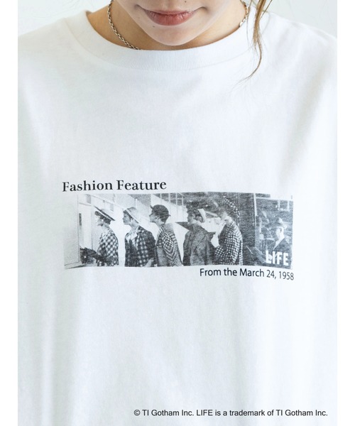 earth music&ecology(アースミュージックアンドエコロジー)の「【WEB限定】LIFE PHOTO Tシャツ *(Tシャツ/カットソー・レディース・オフホワイト・M/L)」の6枚目の写真