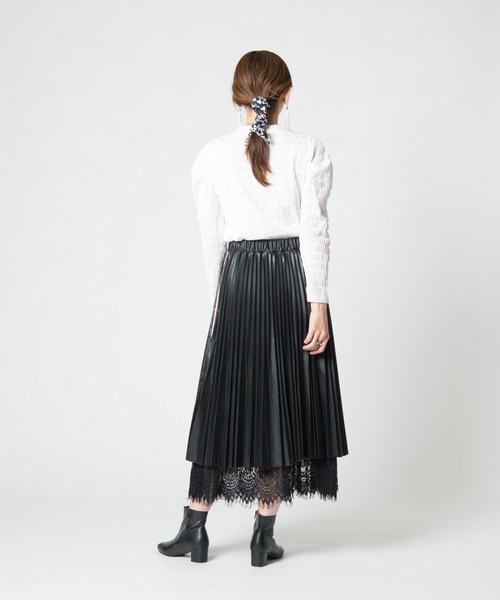 LAYMEE(レイミー)の「Abelia skirt / アベリアスカート(スカート・レディース・ブラック/ベージュ・FREE)」の17枚目の写真